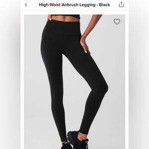 Alo size 8 High-Waist Airbrush legging - black - Full Length